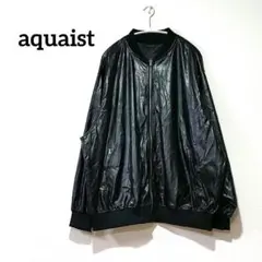【アクアティック】新品未使用タグ付きアウター　ナイロンジャケット　光沢ブラックＬ