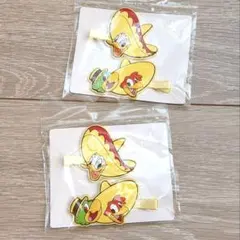 未使用　ディズニーストア　ヘアクリップ 2個セット　ドナルド　ホセ　パンチート