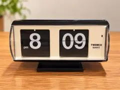 TWEMCO パタパタ時計 QT-30T ブラック