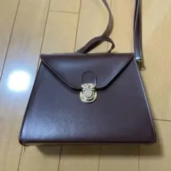 ブラウン 合成皮革 ショルダーバッグ