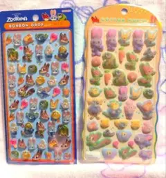 【正規品】ズートピア2コットンパフィーボンボンドロップシールセットK28