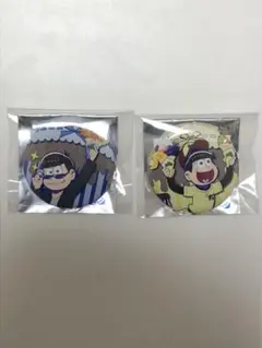 おそ松さん　キャラコレ　リボン缶バッジ　クレープ　カラ松　十四松