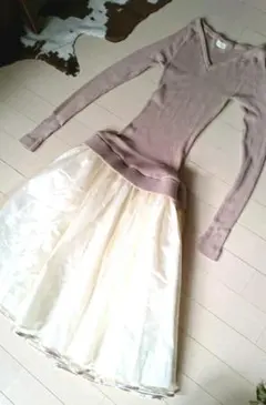 【値下】切り替えチュールワンピース バースデーバッシュ ZARA等お好きな方にも