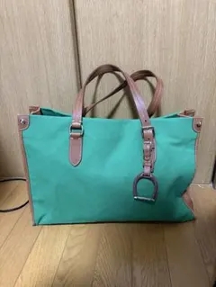 RALPH LAUREN レザー キャンバス トートバッグ チャームのサムネイル
