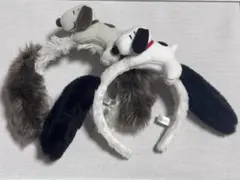 スヌーピー 耳付きカチューシャ　ペアセット