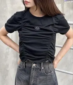 INGNI イング メタルロゴドロストリブTシャツ