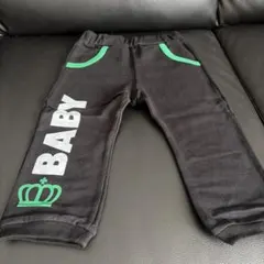 黒 BABY DOLL プリント パンツ