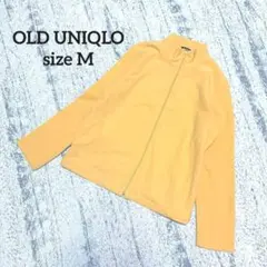【オールドユニクロ】フリースジャケット M フルジップ 黄 マスタード 90s