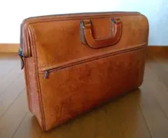 INDEED ライトブラウン イタリアンレザー ビジネスバッグ