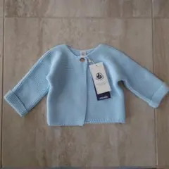 新品　プチバトー　ガーター編み　カーディガン　6m 67cm 60 70