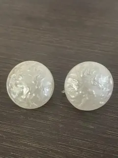 MARVELLA バロックパール風ビッグラウンドイヤリング