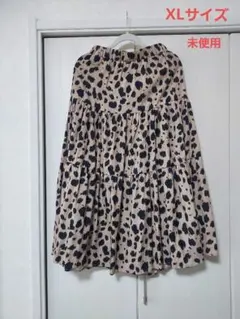 ヒョウ柄 フレアスカートXL大きいサイズ未使用