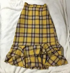 チェック柄 ロングスカート