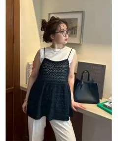 Mila Owen ウォッシャブル クロシェニットキャミのサムネイル