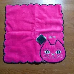 ANNA SUI 猫デザイン ハンカチ ピンク
