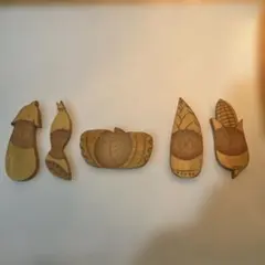 木製　野菜形状 箸置き 5個セット