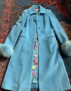 ジャスグリッティ✨フォックスファー付ジャケット アンゴラ混 ブラック サイズ1 全2色【FINE CREEK&CO/ファインクリークアンドコー】2025SS「D