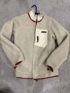 Patagonia フリースジャケット XS クリーム/レッド