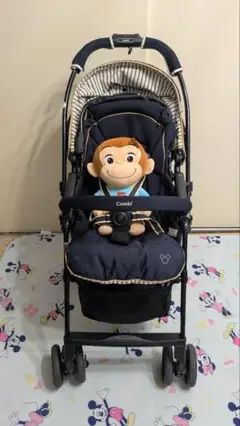 美品　数回使用　A型ベビーカー　ミッキー　ディズニー　黒 ディズニー ミッキー デザイン ベビーカー A型 ブラック - メルカリ