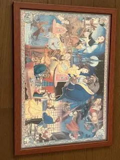 物語のシーン ジグソーパズル フレーム付き　美女と野獣