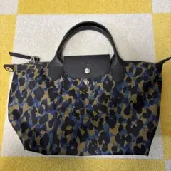 ロンシャン　カモフラージュ柄トートバッグ