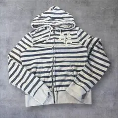 希少00s MASTERPIECEラインスウェットジップパーカーフーディー裏原系 再販【1～2営業発送】裏起毛ストレッチ スウェット ジップ パーカー