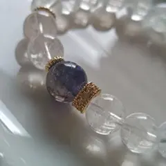 バイカラークンツァイト×宝石カットのヒマラヤ水晶✨デザイン