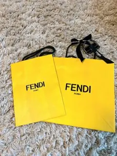 FENDI イエローショップ袋2点セット