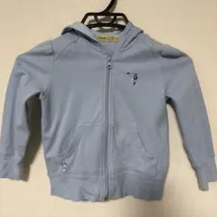 fdash 水色 クマ刺繍 パーカー 110 ファミリア