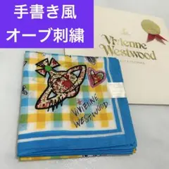 手書き風オーブ刺繍付きVivienne Westwoodヴィヴィアン大判ハンカチのサムネイル