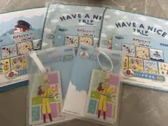 おさるのジョージ　一番くじ　ハンドタオル 3枚セット 航空キャラクター