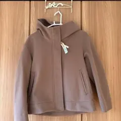 GU ショートフーディーコート 茶 Sサイズ