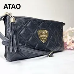 極美品 アタオ オフィス ブーブー 2way お財布 ショルダーバッグ 黒 極美品 アタオ オフィス ブーブー 2way お財布 ショルダーバッグ 黒