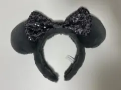 【限定】東京ディズニーリゾート 公式ボアカチューシャ ミニー ファー グレー