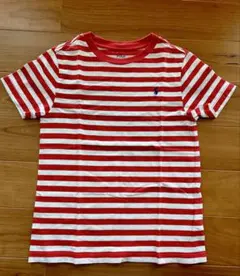 POLO RALPH LAUREN 赤白ストライプ Tシャツ 130 ボーダー