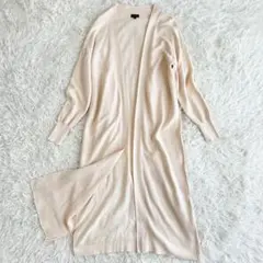 【美品】JOSEPH　ロングカーディガン　生成り　アイボリー　コットン　サイズM