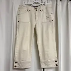 Burberry Blue Label ホワイト クロップドパンツ　サイズ24