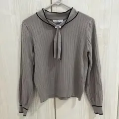 即発送♡【新品未使用】リボン ボウタイ リブ ニット 上品 韓国 しまむら
