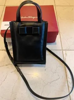 K589 美品 Ferragamo ビバ ボウ 2way ハンドバッグ - メルカリ