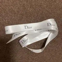 Dior ホワイトサテンリボンK