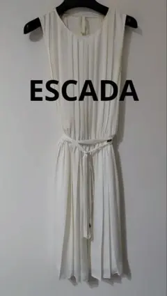 ESCADA ホワイトシフォンドレスワンピースのサムネイル