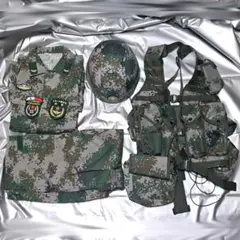 中国人民解放軍 07式 林地迷彩 作戦服 セット - メルカリ