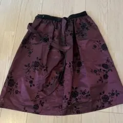 2*7様 花柄刺繍サテンキッズスカート　ローラアシュレイのサムネイル