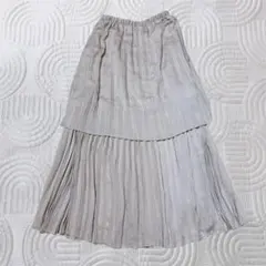 【BEAMS HEART】ロングスカート プリーツスカート フレア とろみ