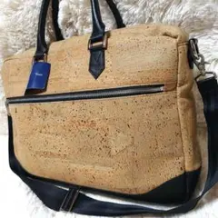 【新品・レア】Thold コルクレザー 牛革 ビジネスバッグ 2way