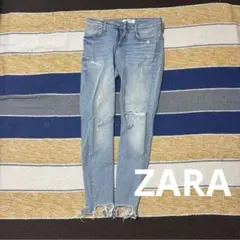 ZARA WOMAN PREMIUM DENIM スキニーデニム カットオフ