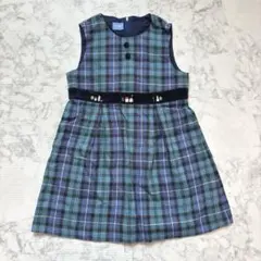 familiar ファミリア チェック ノースリーブ ワンピース