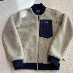 patagonia フリースジャケット クリーム/ネイビー