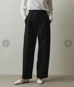【stevenalan】RIPLE COTTON TUCK TROUSERS