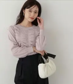 タグ有！　PROPORTION BODY DRESSING ギザーニット　ピンク